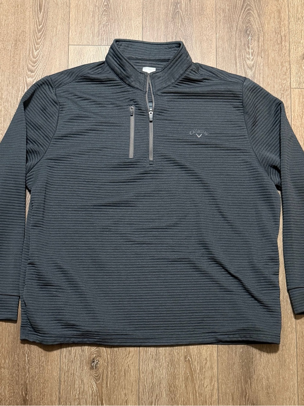 Callaway Men's Charcoal Textured Quarter-Zip Pullover